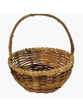Mini Woven Basket Darice Brown Round Design Easter Miniature Farmhouse
